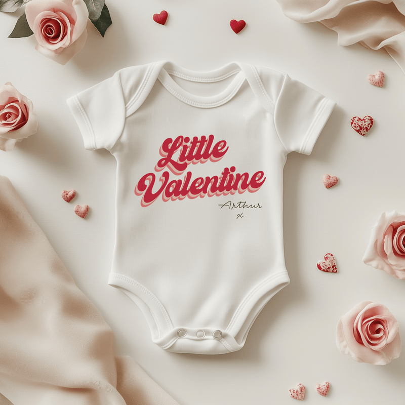 Little Valentine Personalised Baby Bodysuit - Little Lili Store