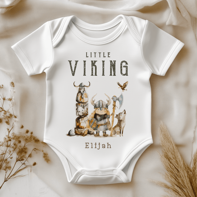 Little Viking Nordic Personalised Baby Bodysuit - Little Lili Store