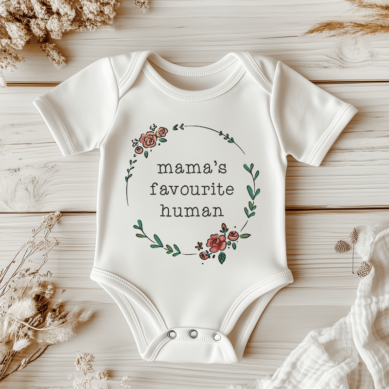 Mama's Favourite Human Baby Bodysuit - Little Lili Store