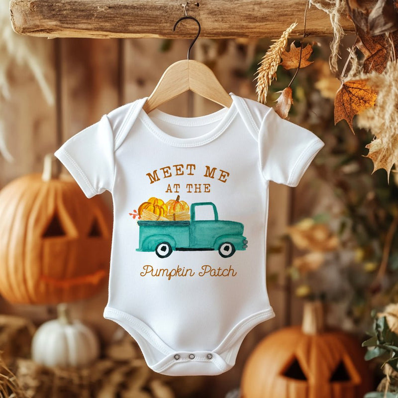 Meet Me At The Pumpkin Patch Truck Baby Bodysuit - Little Lili Store