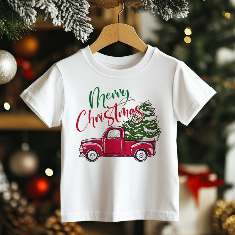 Merry Christmas Truck Toddler & Kids T Shirt - Little Lili Store