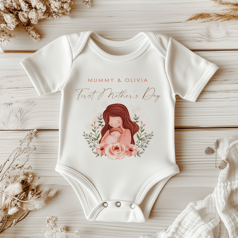 Mother And Baby Personalised First Mother's Day Baby Bodysuit - Little Lili Store