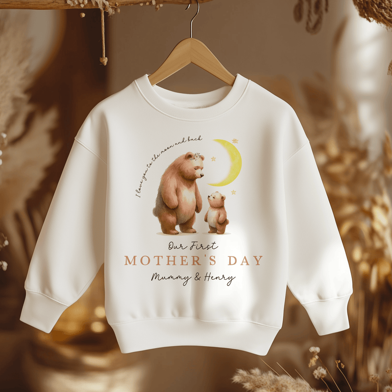 Mother's Day Bear Personalised Toddler & Kids Sweatshirt - Little Lili Store