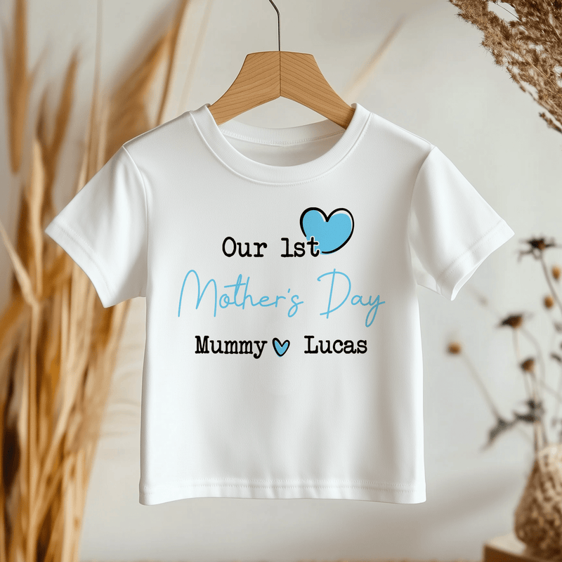 Mother's Day Blue Boy Personalised Toddler & Kids T Shirt - Little Lili Store