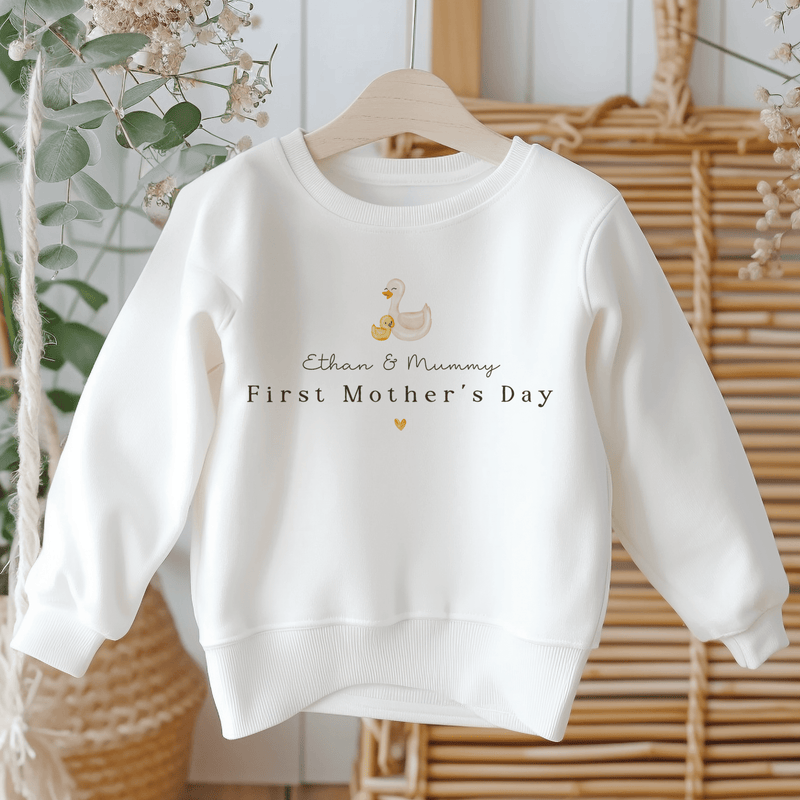 Mother's Day Cute Duck Personalised Toddler & Kids Sweatshirt - Little Lili Store