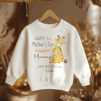 Mother's Day Cute Giraffe Personalised Toddler & Kids Sweatshirt - Little Lili Store