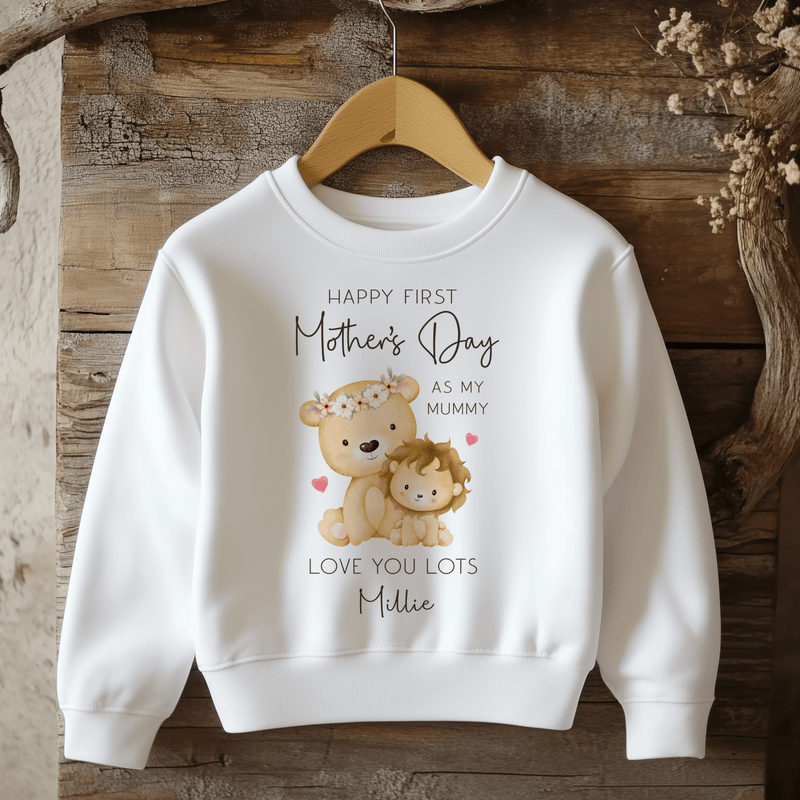 Mother's Day Cute Lions Personalised Toddler & Kids Sweatshirt - Little Lili Store