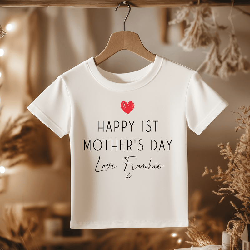 Mother's Day Heart Personalised Toddler & Kids T Shirt - Little Lili Store