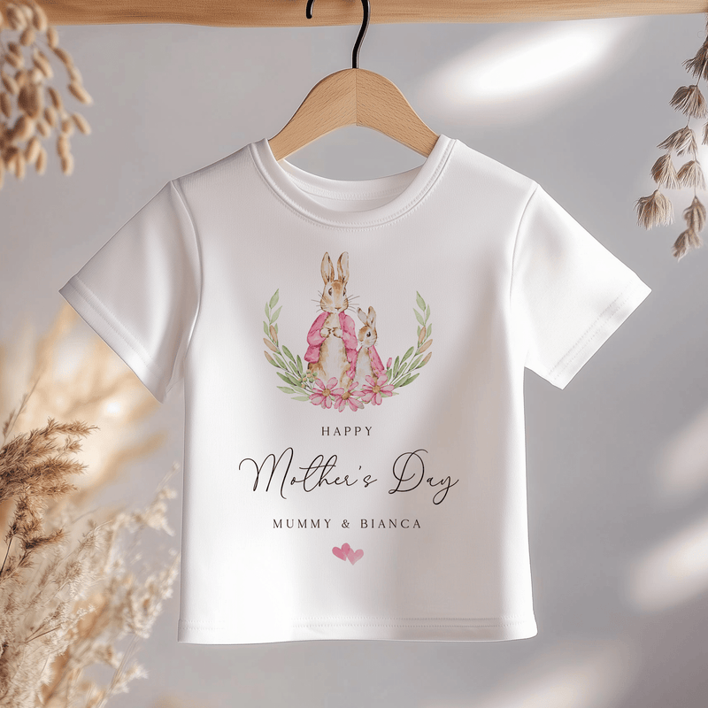 Mother's Day Peter Rabbit Inspired Girl Personalised Kids & Toddler T Shirt - Little Lili Store