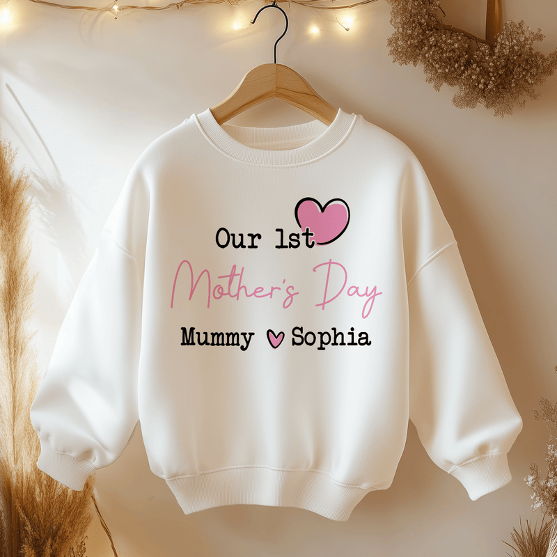 Mother's Day Pink Girl Personalised Toddler & Kids Sweatshirt - Little Lili Store