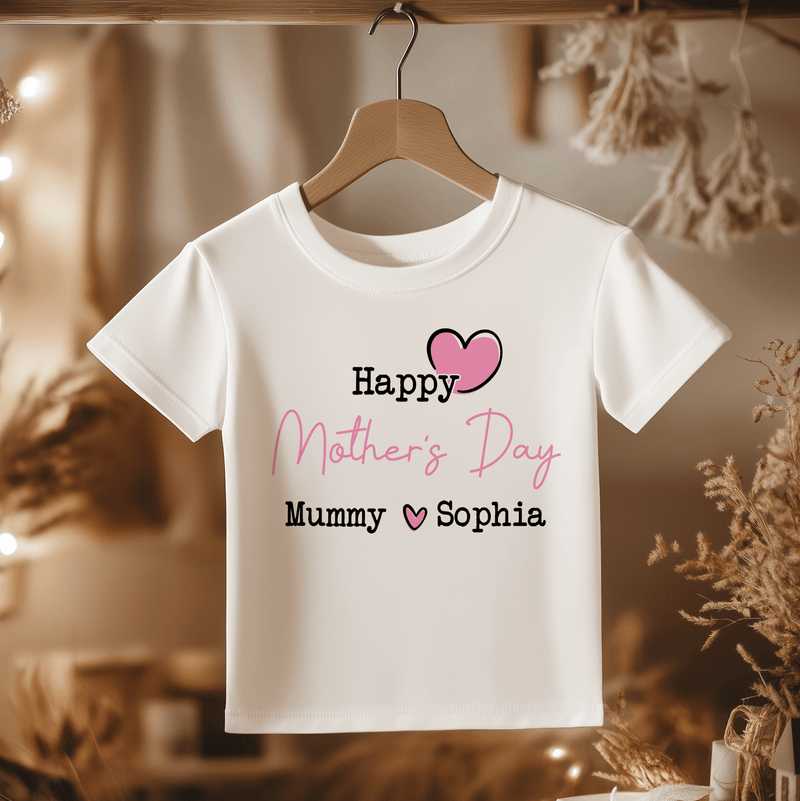 Mother's Day Pink Girl Personalised Toddler & Kids T Shirt - Little Lili Store