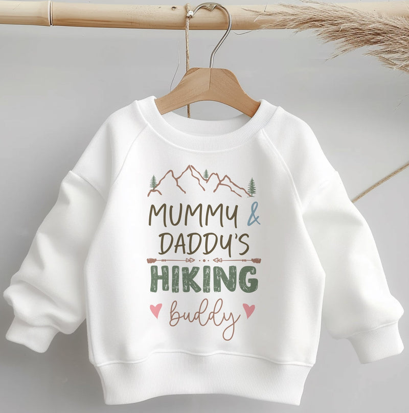 Mummy & Daddy's Hiking Buddy Toddler & Kids Sweatshirt - Little Lili Store