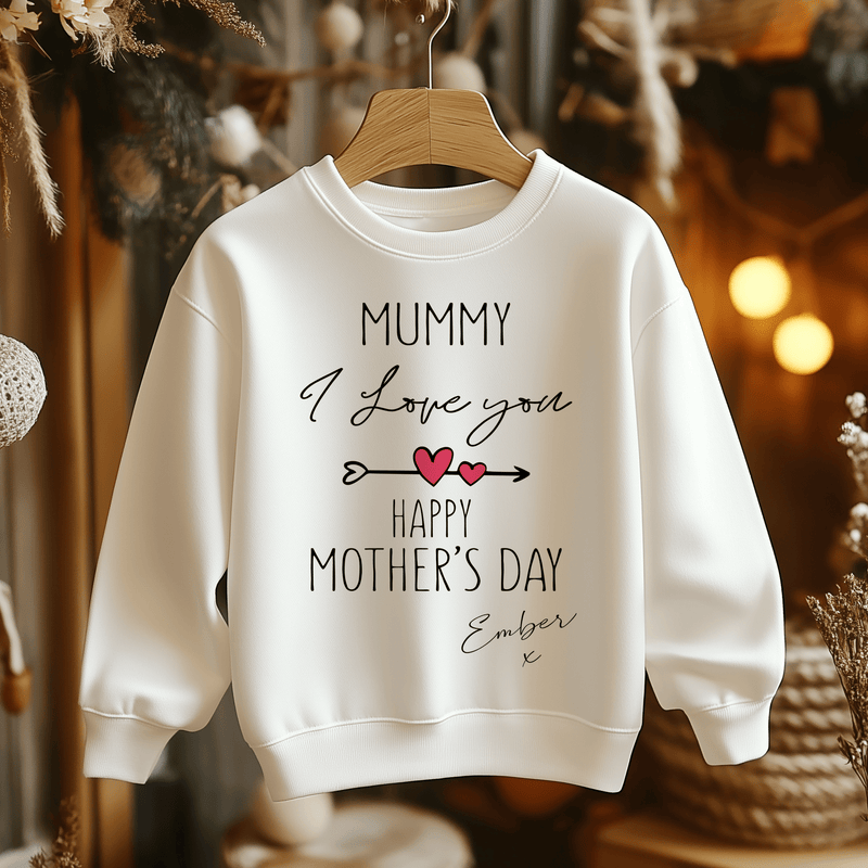 Mummy I Love You Mother's Day Personalised Toddler & Kids Sweatshirt - Little Lili Store