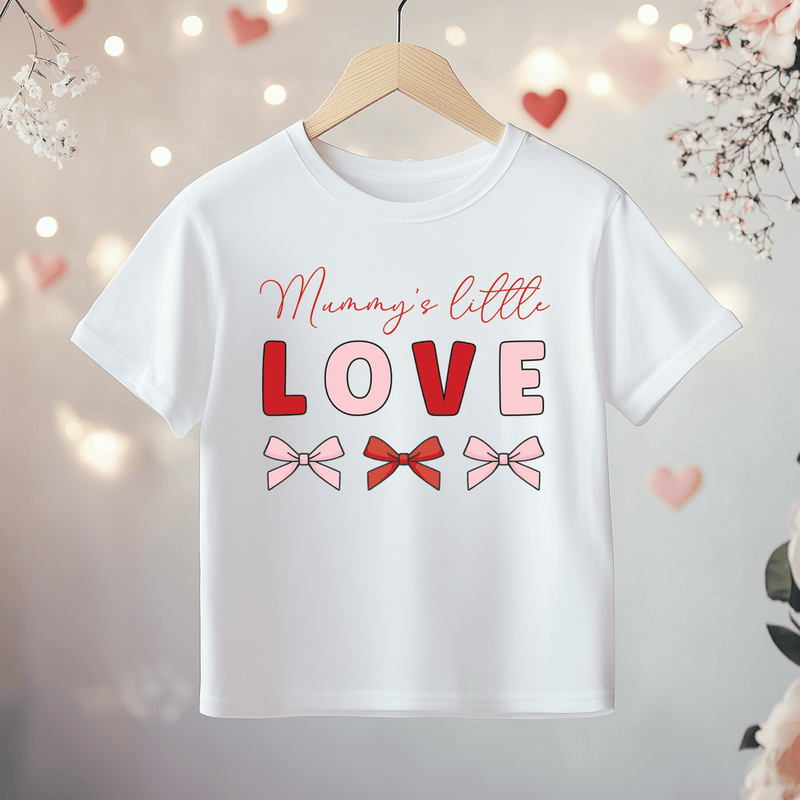 Mummy's Little Love Valentines Personalised Toddler & Kids T Shirt - Little Lili Store