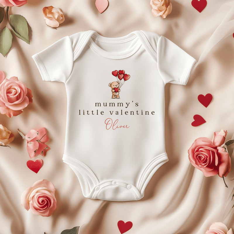 Mummy's Little Valentine Personalised Baby Bodysuit - Little Lili Store