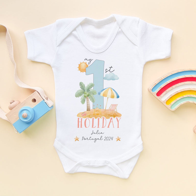 My 1st Holiday Summer Personalised Baby Bodysuit - Little Lili Store