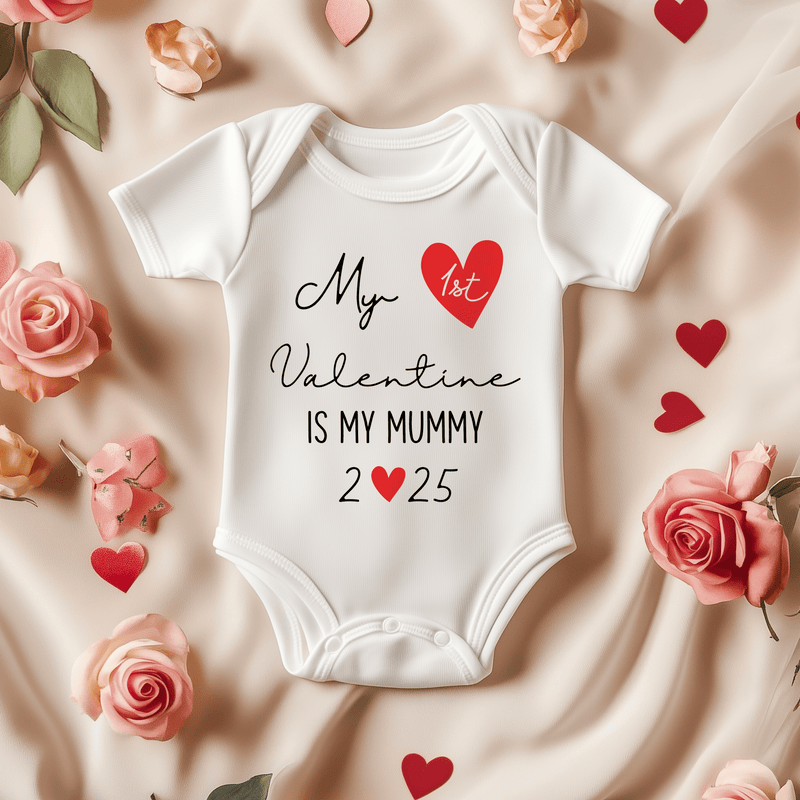 My 1st Valentine is my Mummy Baby Bodysuit - Little Lili Store