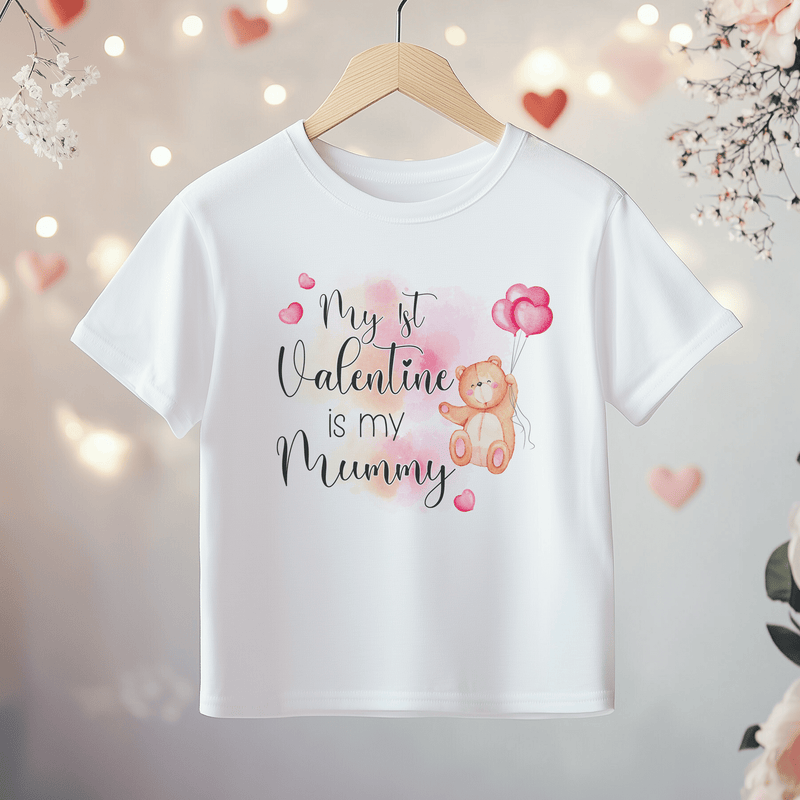 My 1st Valentine Is My Mummy Teddy Bear Toddler & Kids T Shirt - Little Lili Store