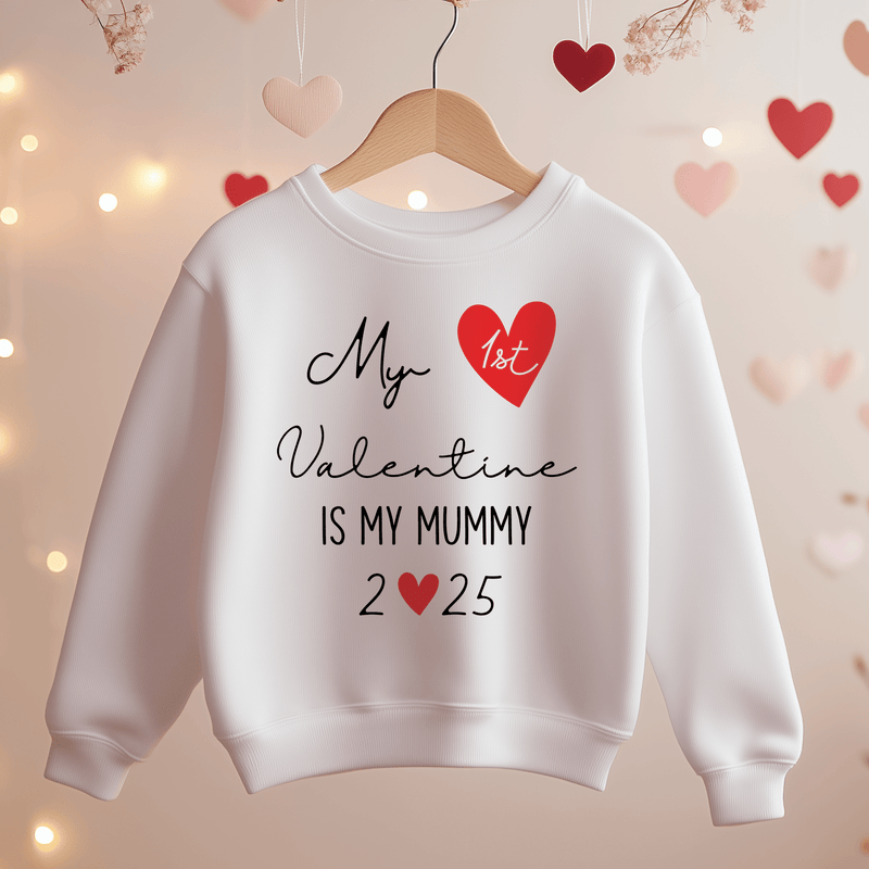 My 1st Valentine Is My Mummy Toddler & Kids Sweatshirt - Little Lili Store