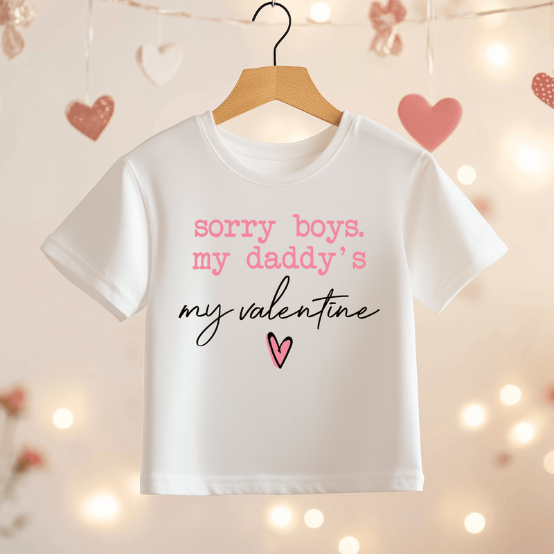 My Daddy's My Valentine Toddler & Kids T Shirt - Little Lili Store