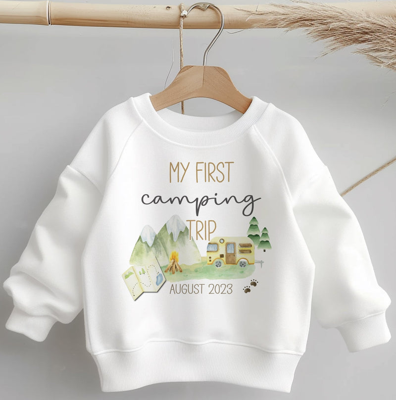 My First Camping Trip Custom Toddler & Kids Sweatshirt - Little Lili Store