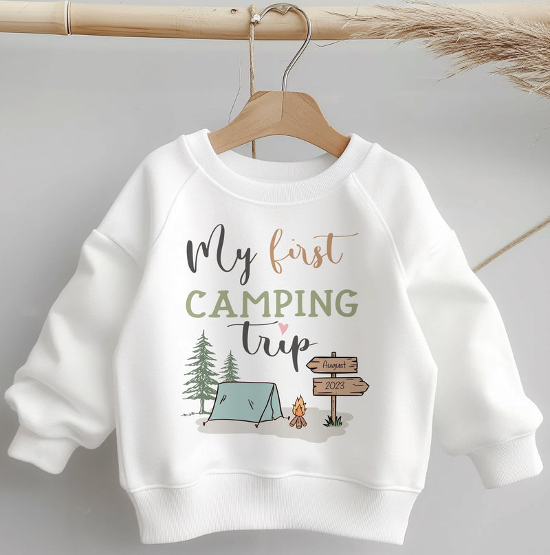 My First Camping Trip Personalised Toddler & Kids Sweatshirt - Little Lili Store