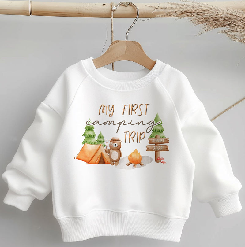 My First Camping Trip Personalised Toddler & Kids Sweatshirt - Little Lili Store