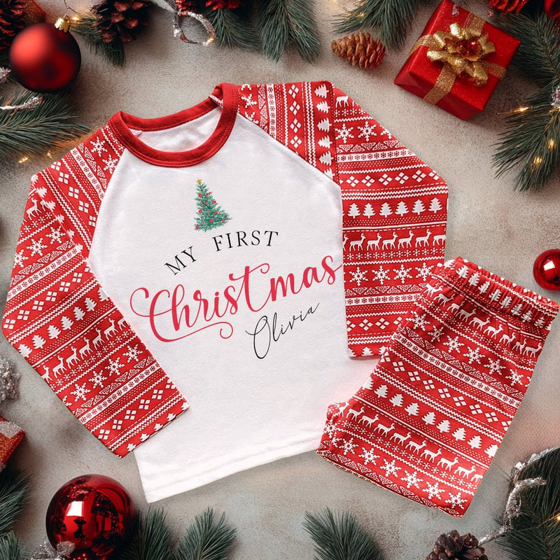 My First Christmas Personalised Pyjamas Set - Little Lili Store