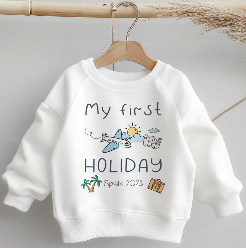 My First Holiday Personalised Toddler & Kids Sweatshirt - Little Lili Store