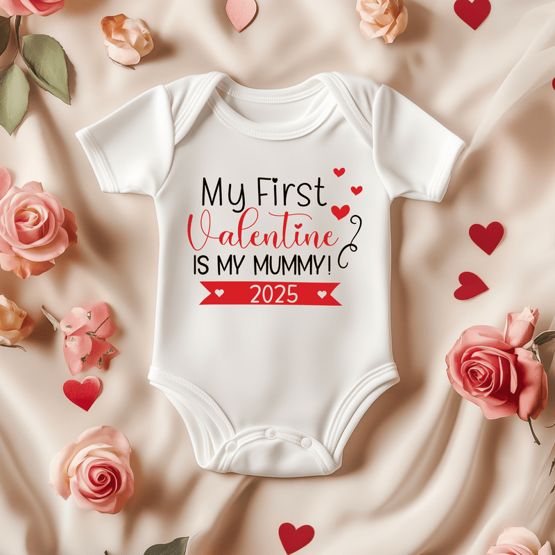 My First Valentine Is My Mummy Baby Bodysuit - Little Lili Store