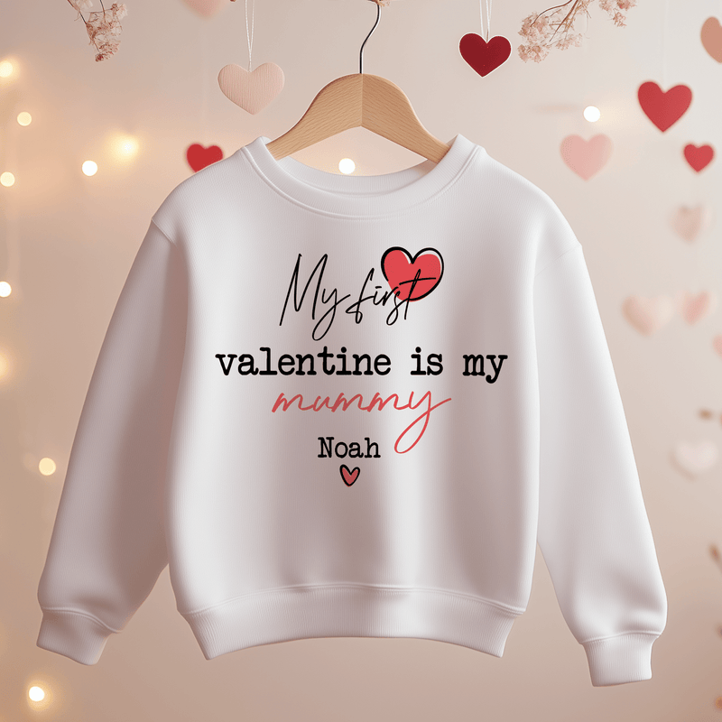 My First Valentine Is My Mummy Toddler & Kids Sweatshirt - Little Lili Store