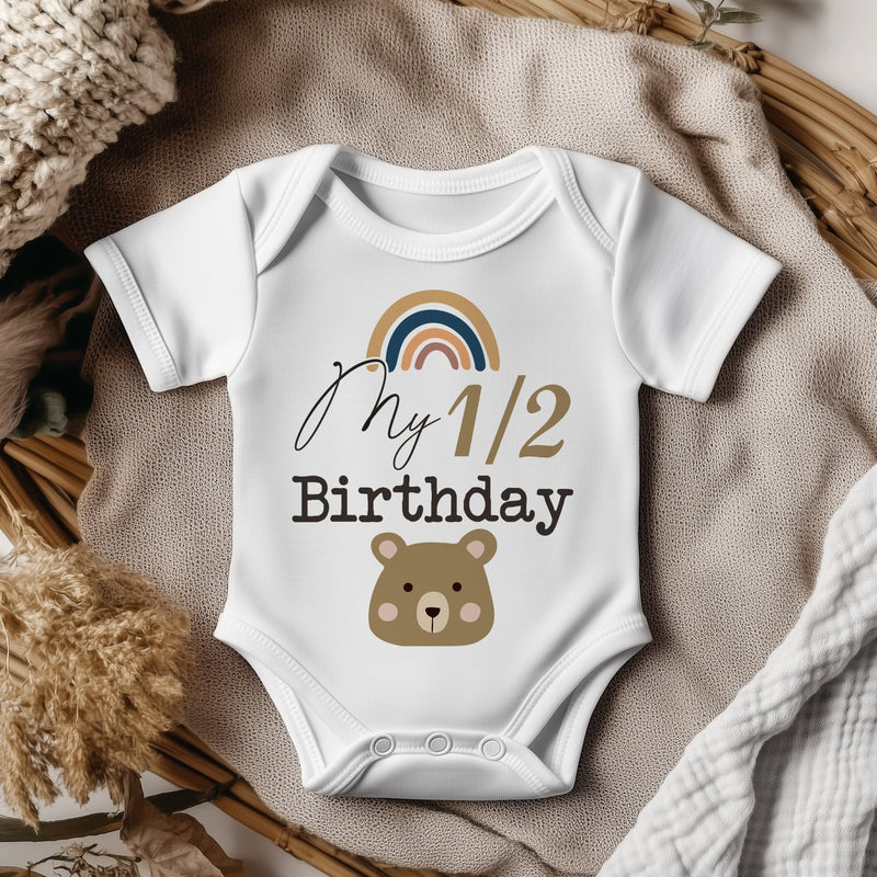 My Half Birthday Boho Boy Baby Bodysuit - Little Lili Store