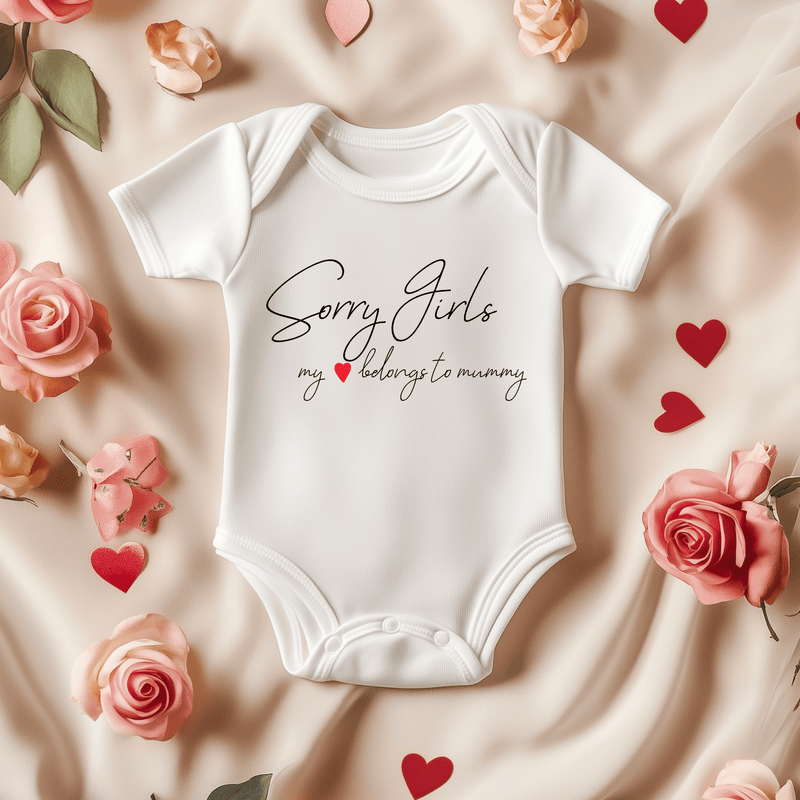 My Heart Belongs To Mummy Valentines Baby Bodysuit - Little Lili Store