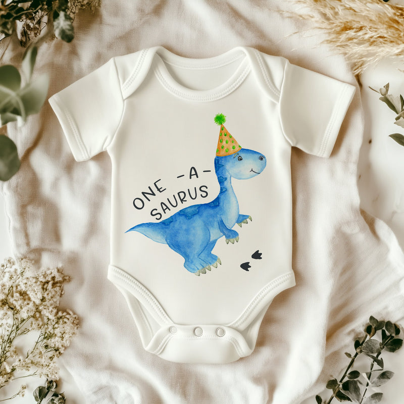 One A Saurus 1st Birthday Baby Bodysuit - Little Lili Store