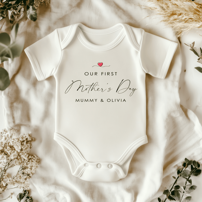 Our First Mother's Day Personalised Baby Bodysuit - Little Lili Store