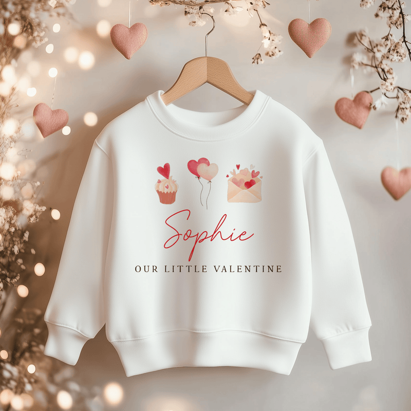 Our Little Valentine Personalised Toddler & Kids Sweatshirt - Little Lili Store