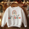 Personalised Christmas Retro Rainbow Toddler & Kids Sweatshirt - Little Lili Store