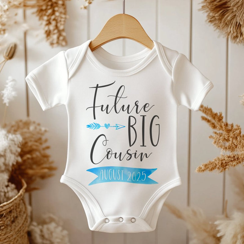 Personalised Date Future Big Cousin Baby Bodysuit - Little Lili Store