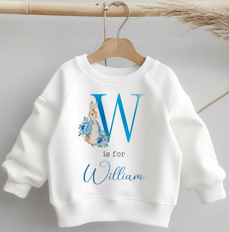 Personalised Name Boy Peter Rabbit Inspired Toddler & Kids Sweatshirt - Little Lili Store