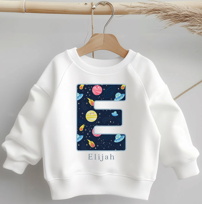 Personalised Name Galaxy Theme Toddler & Kids Sweatshirt - Little Lili Store