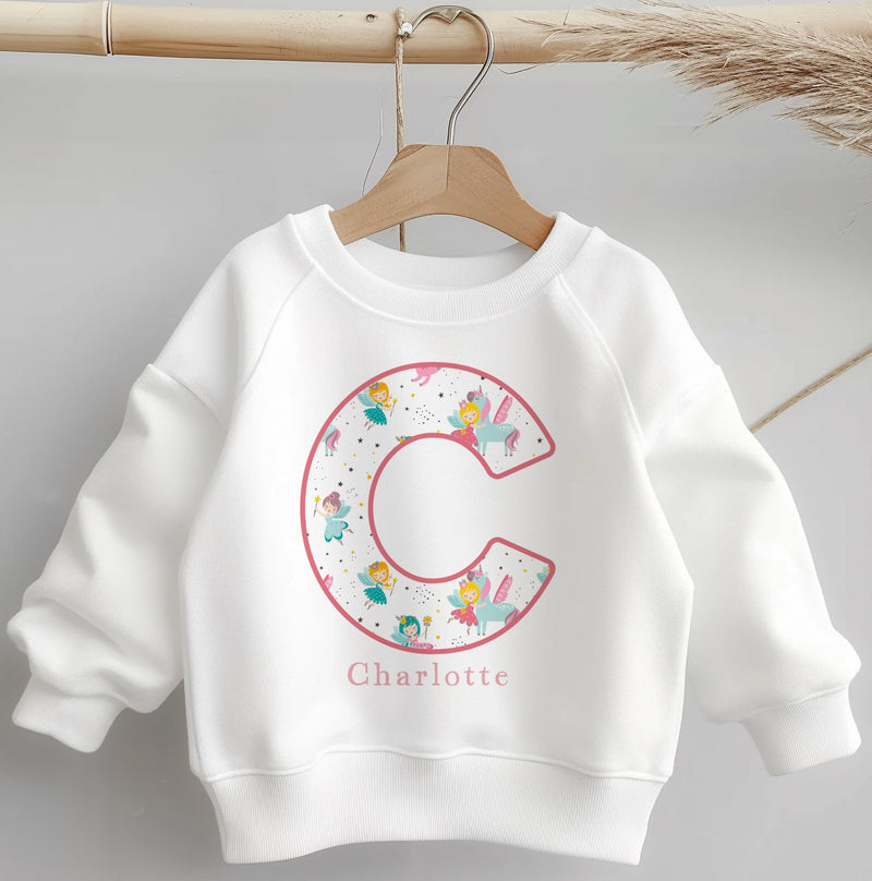 Personalised Name Princess Unicorn Theme Toddler & Kids Sweatshirt - Little Lili Store