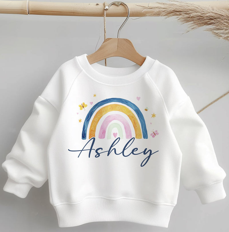 Personalised Name Rainbow Toddler & Kids Sweatshirt - Little Lili Store