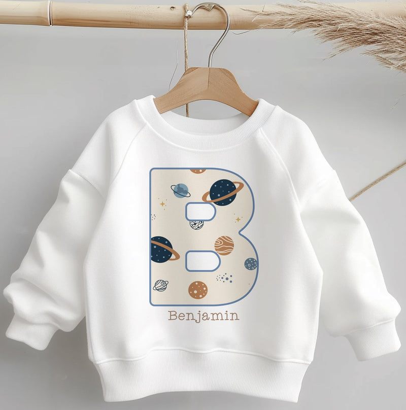 Personalised Name Space Theme Toddler & Kids Sweatshirt - Little Lili Store