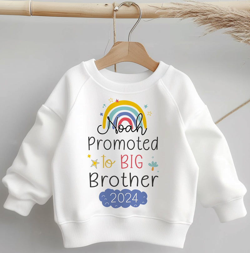 Promoted To Big Brother Perosnalised Toddler & Kids Sweatshirt - Little Lili Store