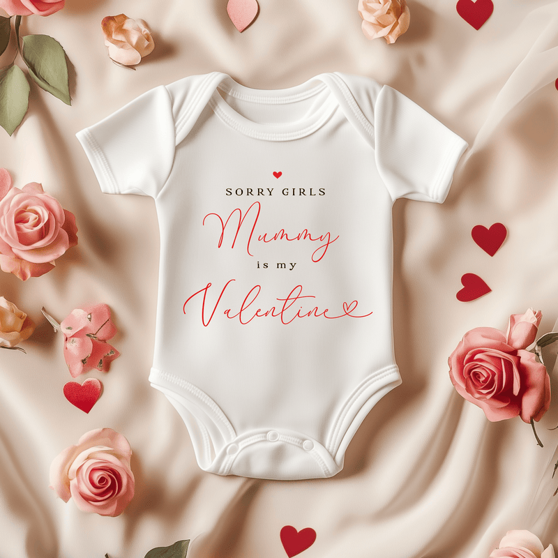 Sorry Girls Mummy Is My Valentine Baby Bodysuit - Little Lili Store