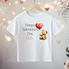 Valentines Day Cute Teddy Bear Personalised Toddler & Kids T Shirt - Little Lili Store