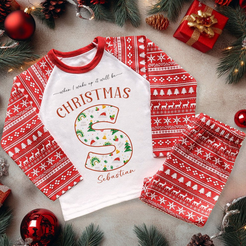 When I Wake Up It Will Be Christmas Personalised Kids Pyjamas Set - Little Lili Store