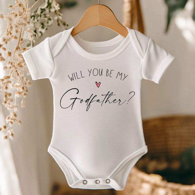 Will You Be My Godfather Baby Bodysuit - Little Lili Store