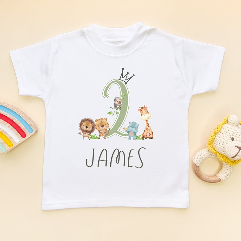 2nd Birthday Animals Personalised T Shirt - Little Lili Store (8098467643672)