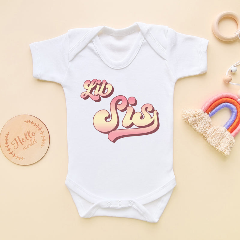 Lil Sis Retro Style Baby Bodysuit (6547506331720)